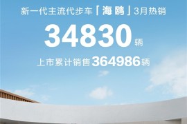 3月卖出3.48万台 比亚迪海鸥成代步神车：不到1年累销超36万台