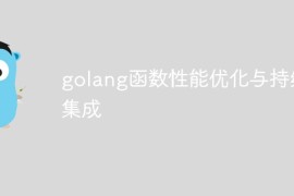 golang函数性能优化与持续集成