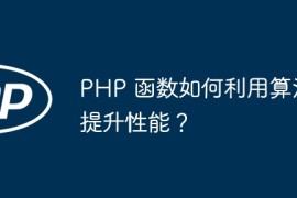 PHP 函数如何利用算法提升性能？