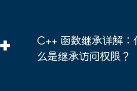 C++ 函数继承详解：什么是继承访问权限？
