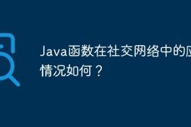 Java函数在社交网络中的应用情况如何？