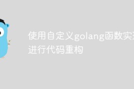 使用自定义golang函数实现进行代码重构