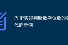 PHP实现判断数字位数的实用代码示例