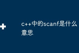 c++中的scanf是什么意思