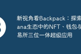 新视角看Backpack：探索Solana生态中的NFT、钱包与交易所三位一体超级应用