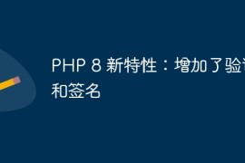 PHP 8 新特性：增加了验证和签名