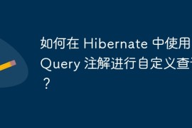 如何在 Hibernate 中使用 @Query 注解进行自定义查询？