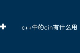 c++中的cin有什么用