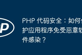 PHP 代码安全：如何保护应用程序免受恶意软件感染？