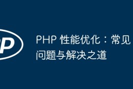 PHP 性能优化：常见问题与解决之道