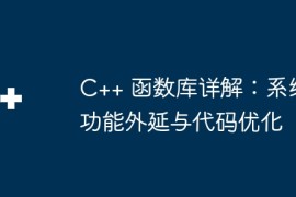 C++ 函数库详解：系统功能外延与代码优化