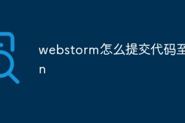 webstorm怎么提交代码至svn