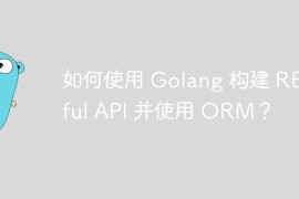 如何使用 Golang 构建 RESTful API 并使用 ORM？