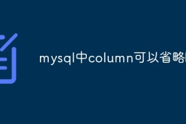 mysql中column可以省略吗