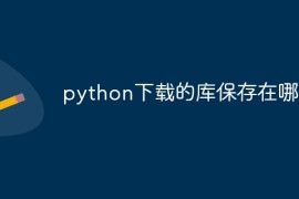 python下载的库保存在哪