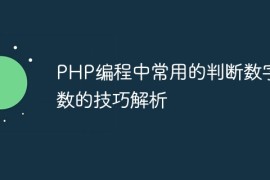 PHP编程中常用的判断数字位数的技巧解析