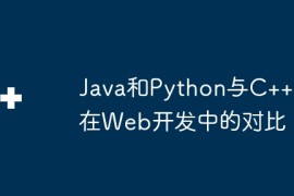 Java和Python与C++在Web开发中的对比