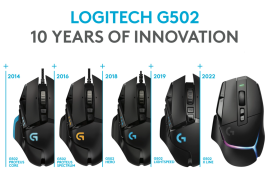 罗技庆祝 G502 鼠标发布 10 周年：销量超 2100 万，即日起赠送鼠标垫