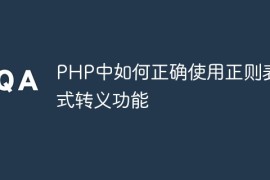 PHP中如何正确使用正则表达式转义功能