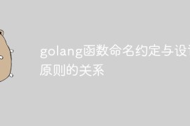 golang函数命名约定与设计原则的关系