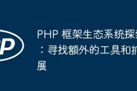PHP 框架生态系统探索：寻找额外的工具和扩展