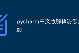 pycharm中文版解释器怎么添加