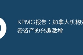 KPMG报告：加拿大机构对加密资产的兴趣激增