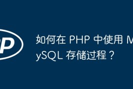 如何在 PHP 中使用 MySQL 存储过程？