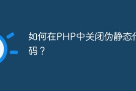 如何在PHP中关闭伪静态代代码？