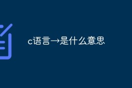 c语言→是什么意思