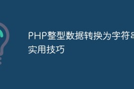 PHP整型数据转换为字符串的实用技巧