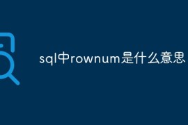 sql中rownum是什么意思
