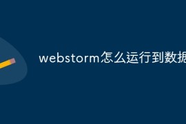 webstorm怎么运行到数据库