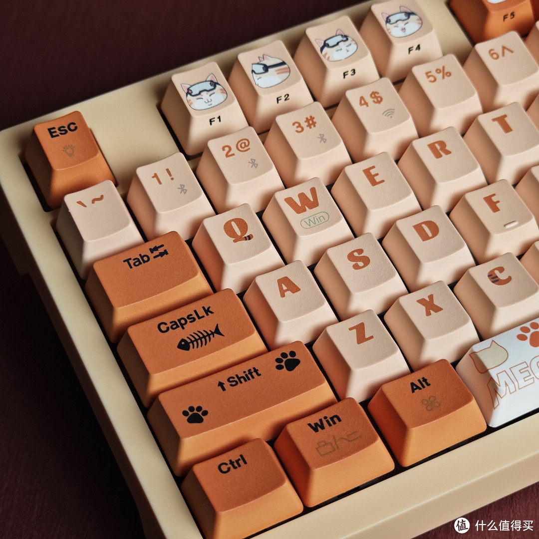 键盘体验 篇一：橘猫主题键盘，一块含猫量奇高的无线机械键盘~-图3