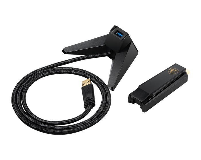 微星发布 AXE5400 USB 无线网卡，支持 WIFI 6E、自带延长底座-图6