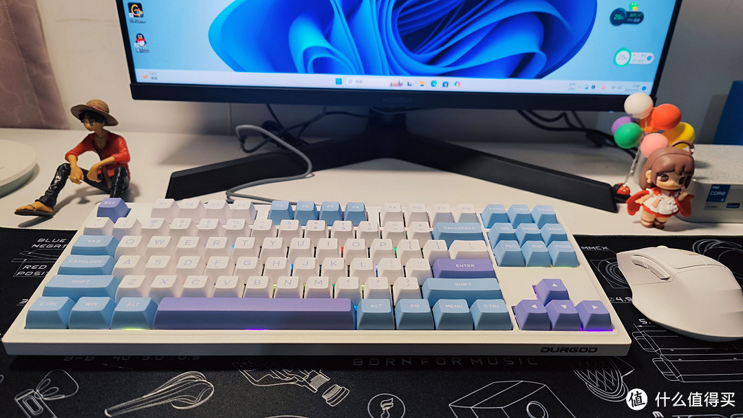 好看得不像实力派，杜伽K100冰莓奶昔轴机械键盘，颜值与实用的完美结合-图5