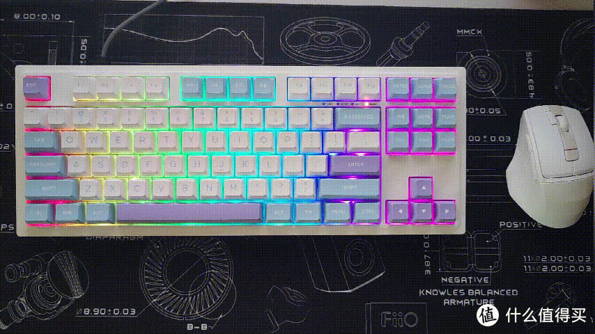 好看得不像实力派，杜伽K100冰莓奶昔轴机械键盘，颜值与实用的完美结合-图16