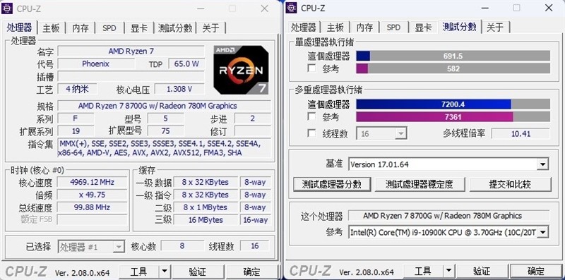 AMD 锐龙 7 8700G/锐龙 5 8600G 首发评测：AI 生图算力 6 倍于入门独显-图14