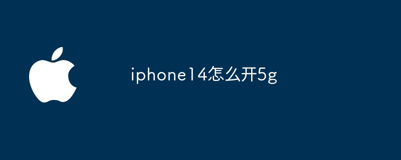iphone14怎么开5g