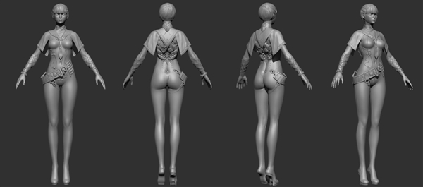 国外大神自制《星刃》女主3D模型：性感身材一览无余
