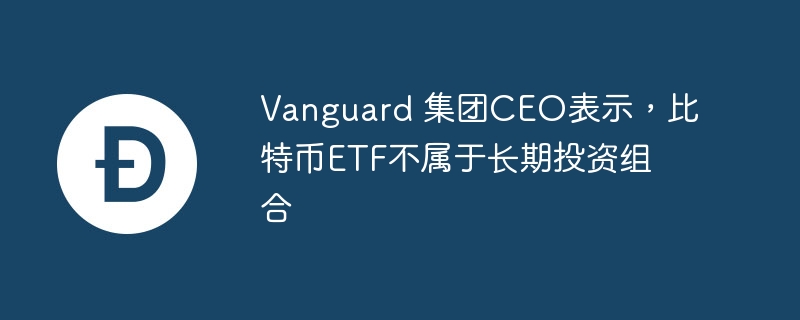 vanguard 集团ceo表示，比特币etf不属于长期投资组合