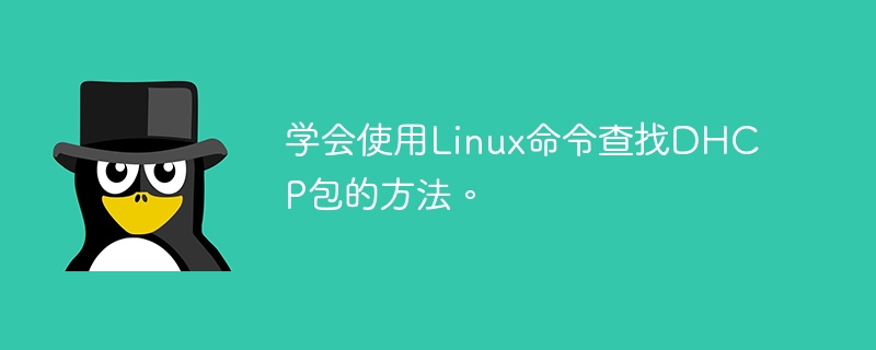 学会使用linux命令查找dhcp包的方法。