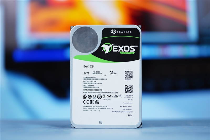 传统CMR单碟容量巅峰！希捷银河Exos X24 24TB测试：企业级硬盘的新典范