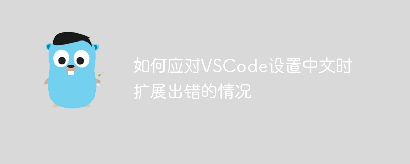 如何应对vscode设置中文时扩展出错的情况