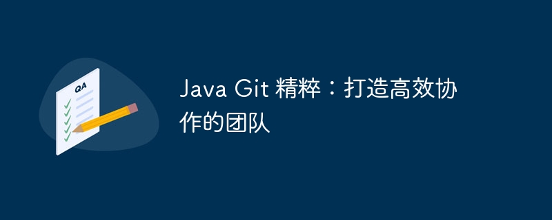 java git 精粹：打造高效协作的团队