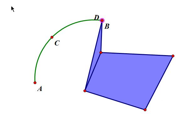 几何画板利用弧制作三角形折叠效果图的详细方法