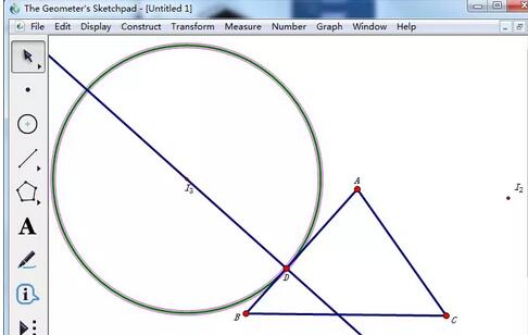 几何画板制作三角形的旁切圆的具体方法教程