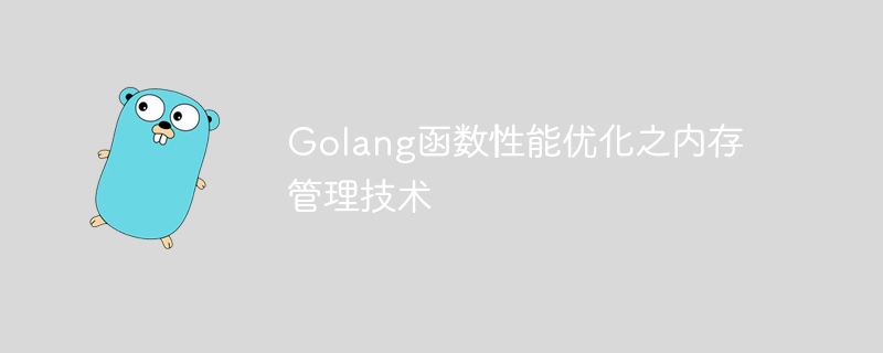 Golang函数性能优化之内存管理技术