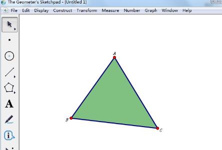 几何画板构造三角形的内部的具体步骤
