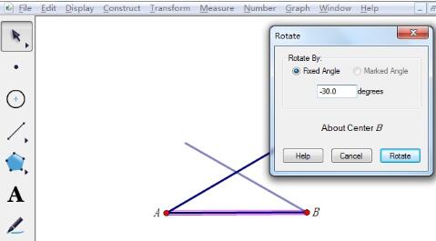 几何画板作一个顶角为120度的等腰三角形的详细步骤
